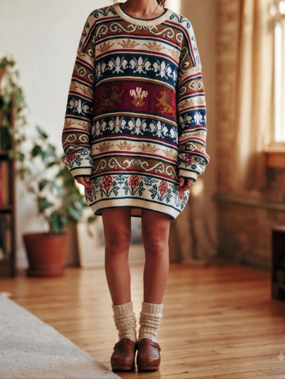 Vintage Natural Oversized Sweater XL
